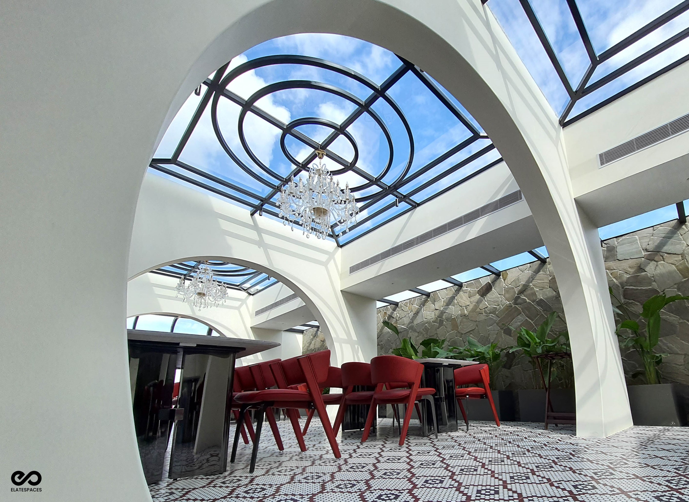 Concentric Circular Relwood Wall Design, Interior Design, Architectural Design,Sustainable wood, Modern Architecture